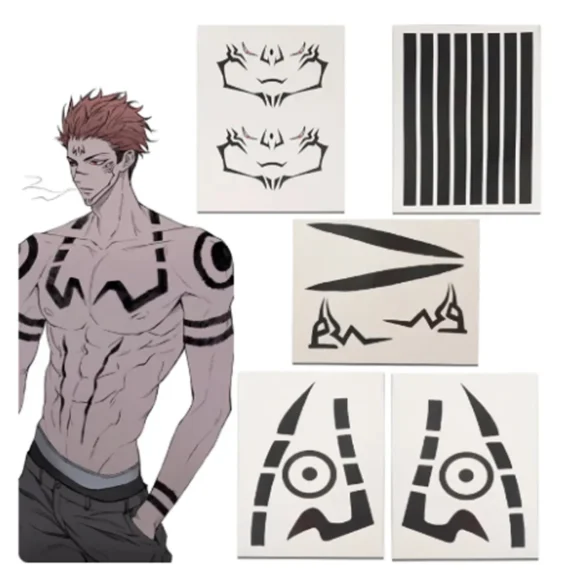 Jujutsu Kaisen Sukuna Tattoo Stickers 4 | PricZone