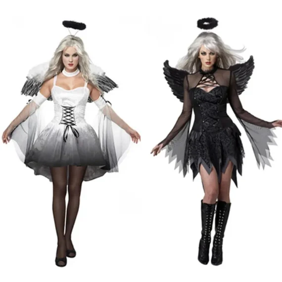 Adult Fallen Angel Costume with Wings | PricZone