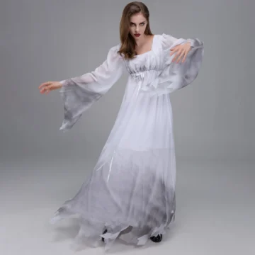 Ghost Bride Costume Scary Lace Gown