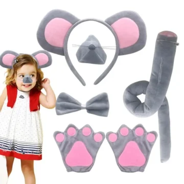 Kids Mouse Costume Set with Ears Tail