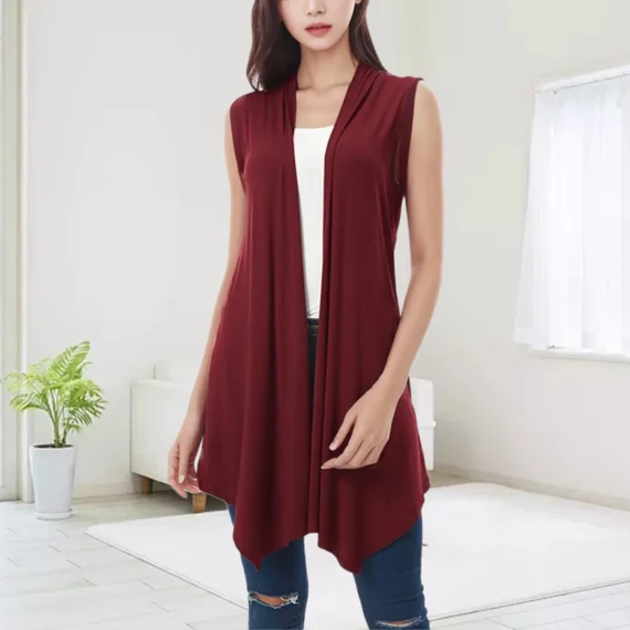 Vintage Draped Vest Cardigan for Women 5 | PricZone