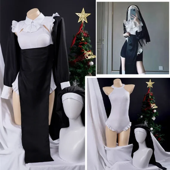 Adult Womens Nun Halloween Costume Fancy Dress Outfit 4 | PricZone