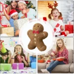 Xmas Gingerbread Plush Pillow Cute Cozy 5 | PricZone