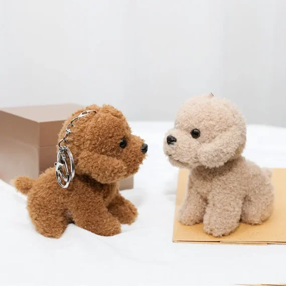 Cute 12cm Teddy Dog Keychain Plush Toy 6 | PricZone