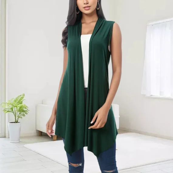 Vintage Draped Vest Cardigan for Women | PricZone