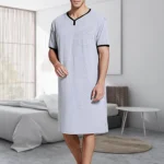 3XL Mens Comfy Pocket Nightgown Sleepwear 3 | PricZone