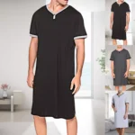 3XL Mens Comfy Pocket Nightgown Sleepwear | PricZone