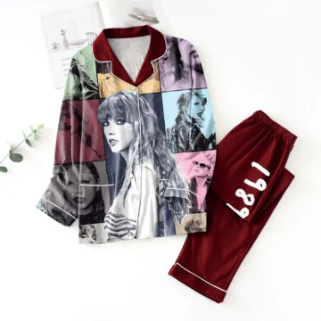 Silk Long Sleeve Pajama Set for Women 2