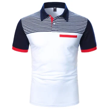 Summer Contrast Polo Shirt: Casual Men's Fashion