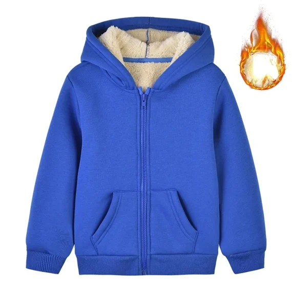 Warm Kids Fleece Hoodie 8 12Y Unisex | PricZone