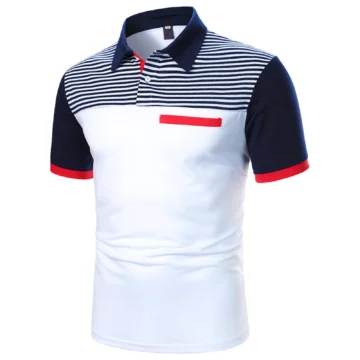 Summer Contrast Polo Shirt: Casual Men's Fashion 2