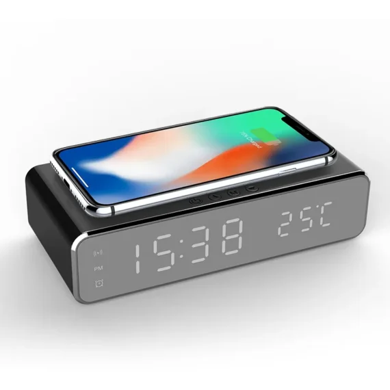 LED Alarm Wireless Charger for iPhoneXiaomi 5 | PricZone