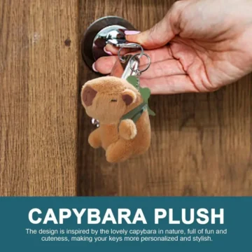 Cute Capybara Plush Keyring Charm