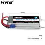 6000mAh HRB Lipo Battery 2 6S 50C for RC Models 5 | PricZone