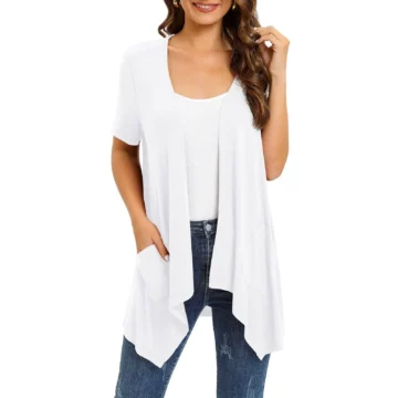 Chic Asymmetric Hem Open Front Cardigan 2 | PricZone