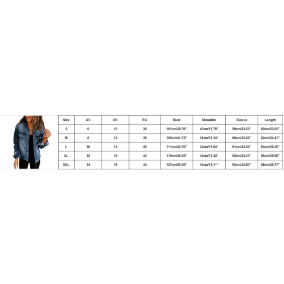 Autumn Plus Size Womens Denim Jacket 6 | PricZone