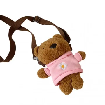 Cute Bear Plush Mini Backpack for Women | PricZone