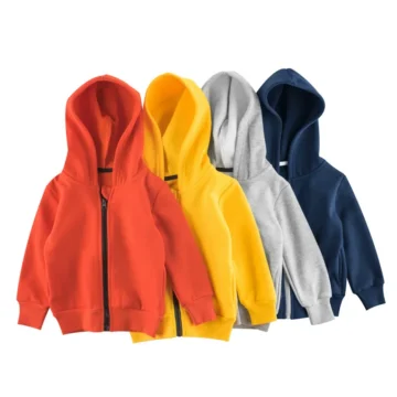 Kids Cotton Zip Hoodie Casual Coat | PricZone