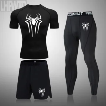 Mens Superhero Rashguard Gym Shirt