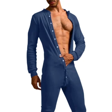 Autumn Winter Mens Casual Jumpsuit PJs | PricZone