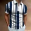 Classic Zippered Mens Polo Trendy Striped Style