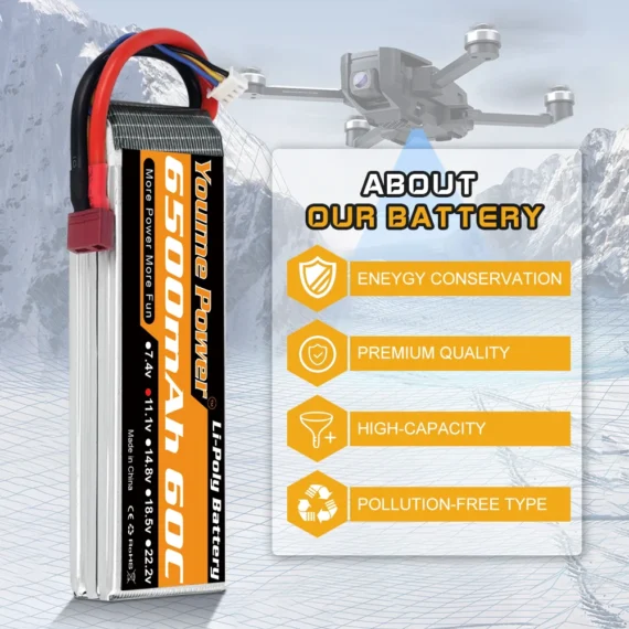 Youme 3S 6500mAh Lipo Battery 60C XT60EC5 4 | PricZone