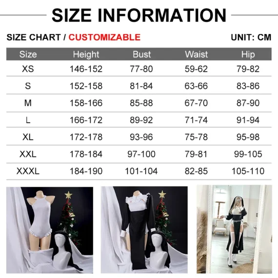 Adult Womens Nun Halloween Costume Fancy Dress Outfit 3 | PricZone