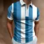 Stylish Striped Zip Polo Casual & Trendy