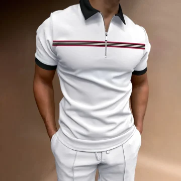 Summer Polo Shirt Solid Lapel | PricZone