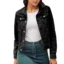 Black Slim Denim Jacket for Women