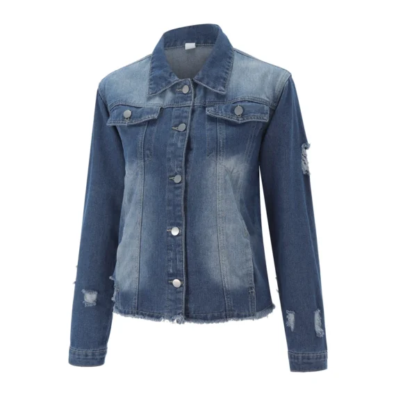 Autumn Plus Size Womens Denim Jacket 3 | PricZone