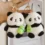 Cute Panda Keychain – Plush Car Charm