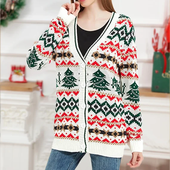 Festive Knit Cardigan for Women Xmas Style 2 | PricZone