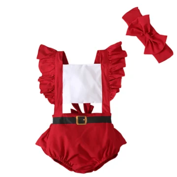 Infant Christmas Romper - Baby Holiday Outfit 2
