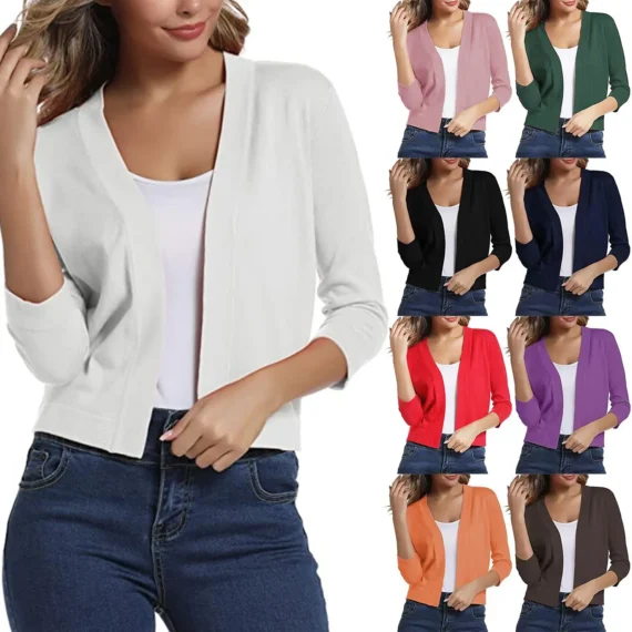 Elegant Cropped Cardigan for Women | PricZone