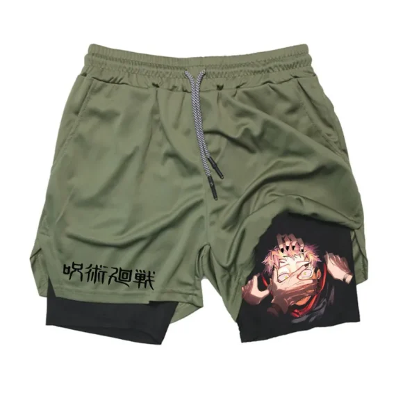 Jujutsu Kaisen 2 in 1 Mens Gym Shorts 6 | PricZone