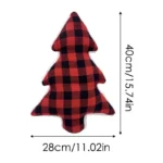 Red Plaid Christmas Tree Pillow Cozy Gift 6 | PricZone