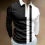 Striped Casual Men’s Polo Autumn & Spring Long Sleeve