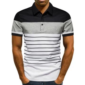 Summer Striped Polo Casual Sporty Tee 2