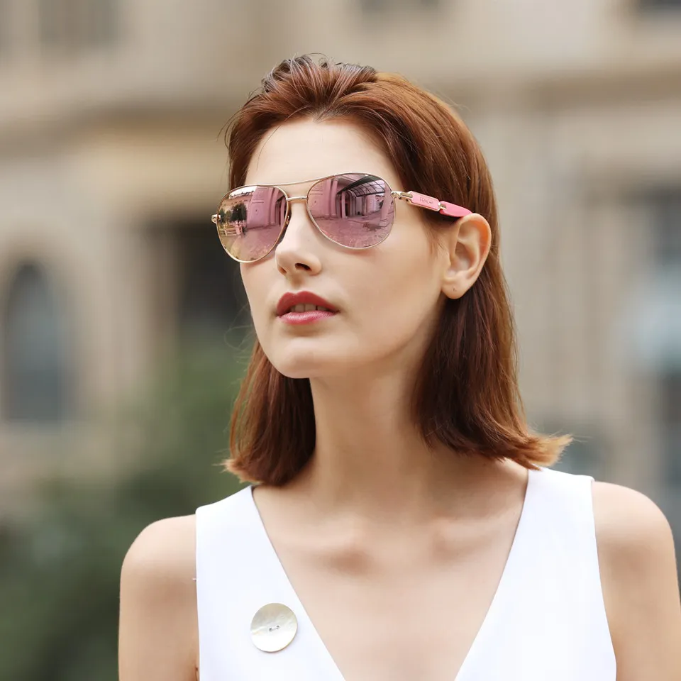 Polarized Pink Pilot Sunglasses 2021 for Men & Women