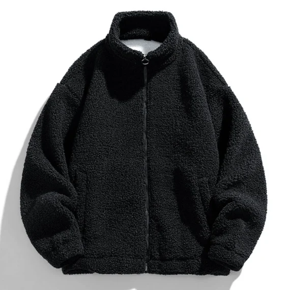 Teddy Fleece Patchwork Winter Zip Jacket | PricZone