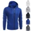 Sporty Fleece Zip Hoodie with Graphic Pockets