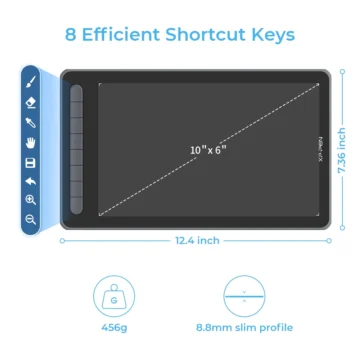 XPPen Deco LW Wireless Graphic Tablet with X3 Stylus 2