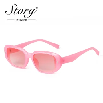 Pink Rectangle Sunglasses for Men Women | PricZone