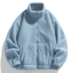 Teddy Fleece Patchwork Winter Zip Jacket 4 | PricZone