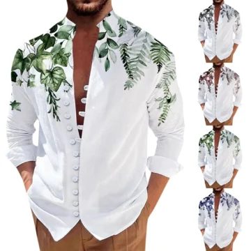 Hawaiian Floral Shirt: 3D Print Long Sleeve 2