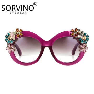 Luxury Rhinestone Cat Eye Sunglasses for Women | PricZone