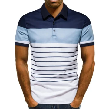 Summer Striped Polo Casual Sporty Tee | PricZone