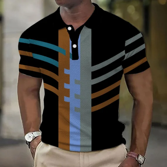 Striped Polo Shirt Summer Casual Streetwear 3 | PricZone