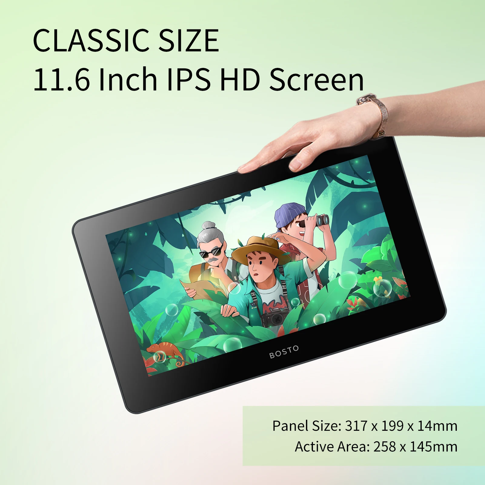 BOSTO BT-12HD 11.6" Graphics Tablet HD Display 8192 Levels